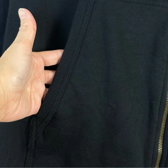 Ideology Womens Black Hooded Cape Jacket sz S/M Casual Outdoor Winter Zip Up - Picture 8 of 12